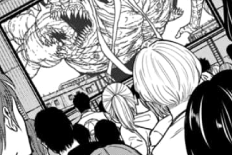 Lire Manga 8Kaijuu (Kaiju No. 8) chapitre 129 en Français, Diffusion en direct de la chasse aux Kaiju